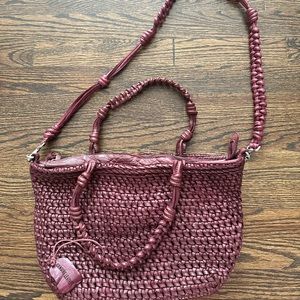 Genuine Leather Burgundy Purse